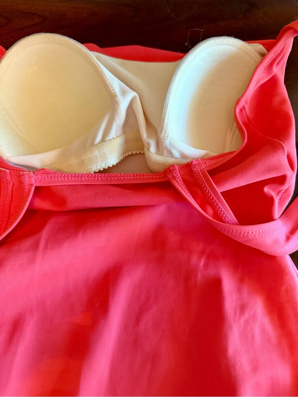NWT Beach House Coral One Piece Swimsuit Size 8 Ruched Cowl Neck Nordstrom $82